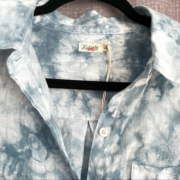 Tuckernuck Faherty NWOT Ocean Dye Malibu Linen Button Up Shirt Small - Picture 8 of 12